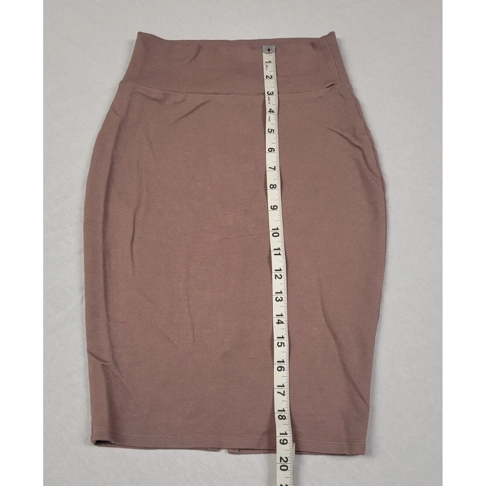 Charlotte Russe Women's Size XS Beige / Taupe Basic Stretch-knit Pencil Skirt